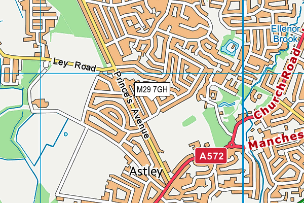 M29 7GH map - OS VectorMap District (Ordnance Survey)