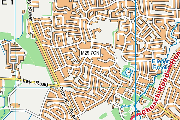 M29 7GN map - OS VectorMap District (Ordnance Survey)