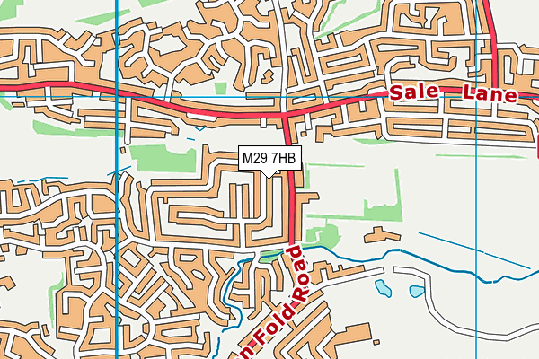 M29 7HB map - OS VectorMap District (Ordnance Survey)
