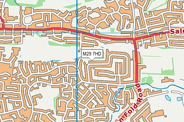 M29 7HD map - OS VectorMap District (Ordnance Survey)