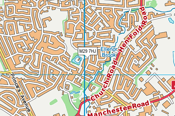 M29 7HJ map - OS VectorMap District (Ordnance Survey)