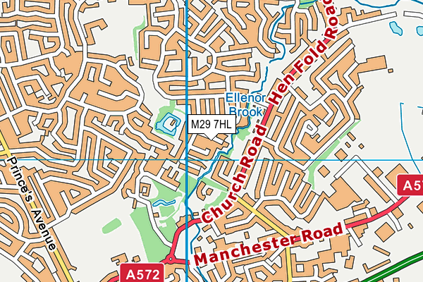M29 7HL map - OS VectorMap District (Ordnance Survey)