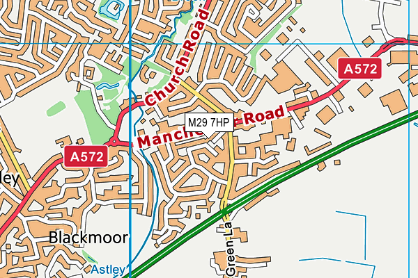 M29 7HP map - OS VectorMap District (Ordnance Survey)