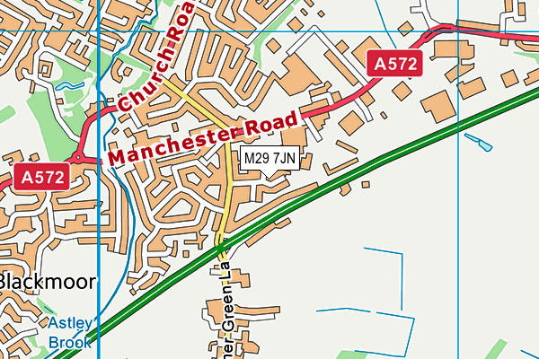 M29 7JN map - OS VectorMap District (Ordnance Survey)
