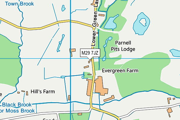 M29 7JZ map - OS VectorMap District (Ordnance Survey)