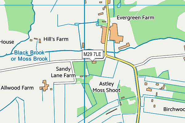 M29 7LE map - OS VectorMap District (Ordnance Survey)