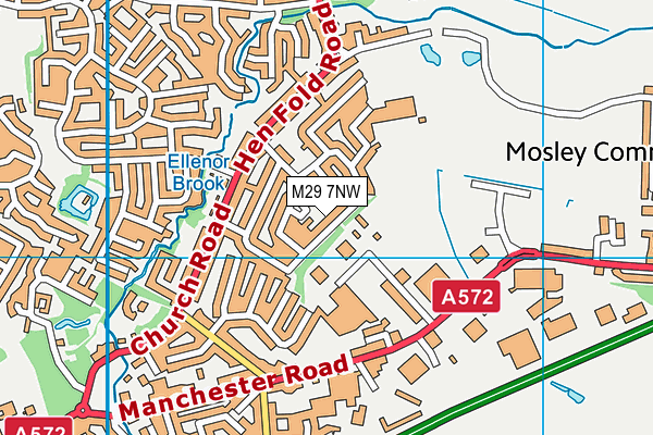 M29 7NW map - OS VectorMap District (Ordnance Survey)