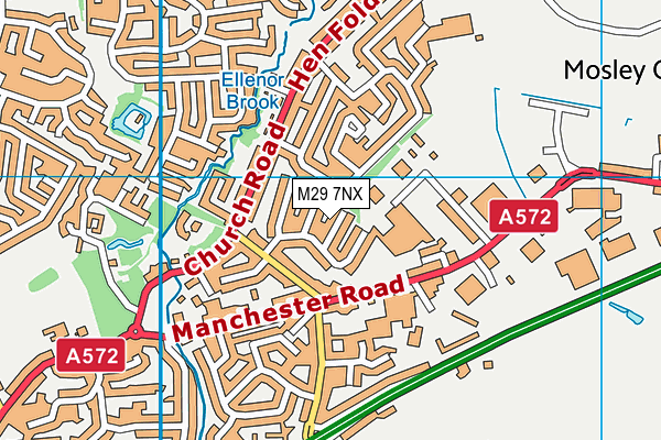 M29 7NX map - OS VectorMap District (Ordnance Survey)
