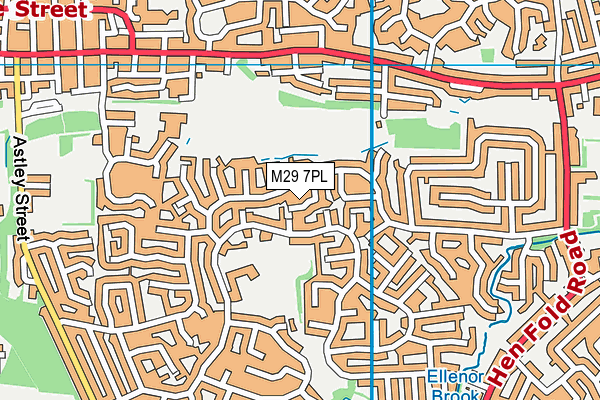 M29 7PL map - OS VectorMap District (Ordnance Survey)