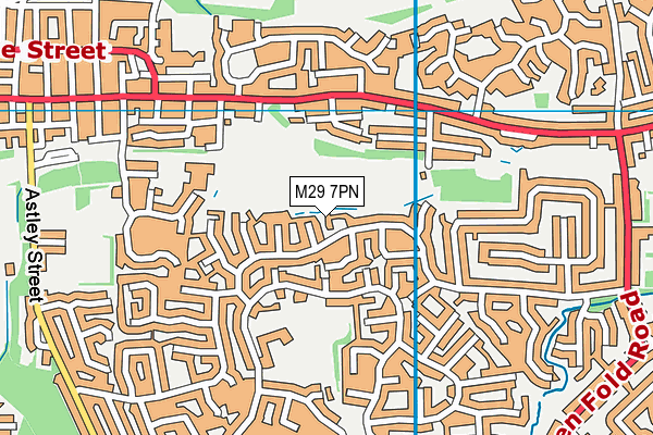 M29 7PN map - OS VectorMap District (Ordnance Survey)