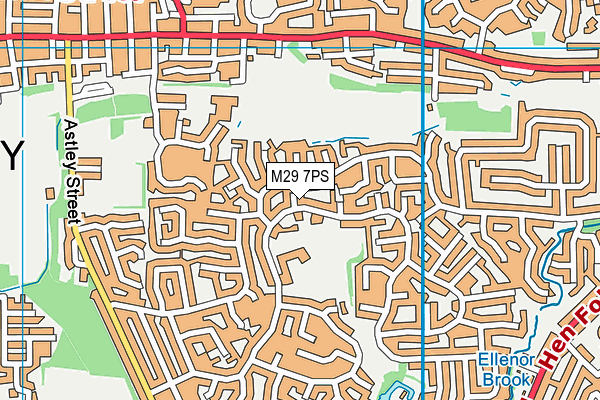 M29 7PS map - OS VectorMap District (Ordnance Survey)