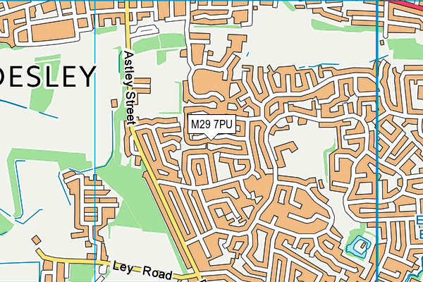 M29 7PU map - OS VectorMap District (Ordnance Survey)