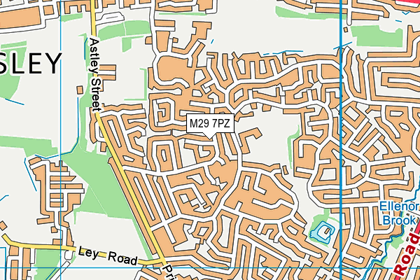 M29 7PZ map - OS VectorMap District (Ordnance Survey)