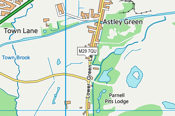 M29 7QU map - OS VectorMap District (Ordnance Survey)