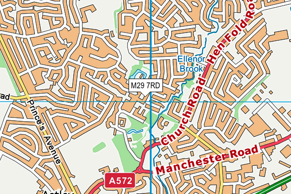 M29 7RD map - OS VectorMap District (Ordnance Survey)