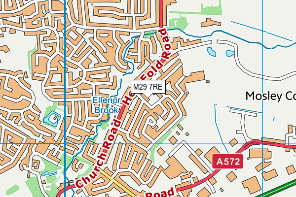 M29 7RE map - OS VectorMap District (Ordnance Survey)
