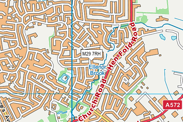 M29 7RH map - OS VectorMap District (Ordnance Survey)