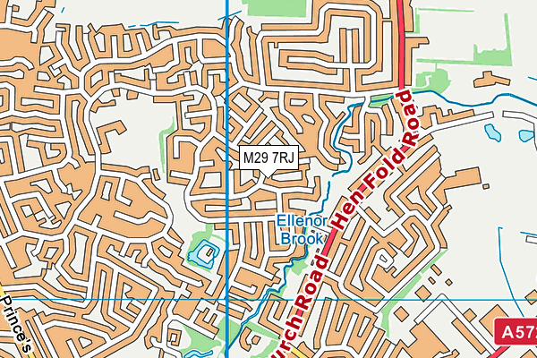 M29 7RJ map - OS VectorMap District (Ordnance Survey)