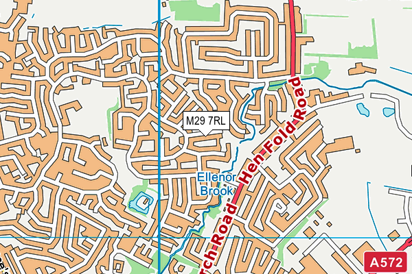 M29 7RL map - OS VectorMap District (Ordnance Survey)