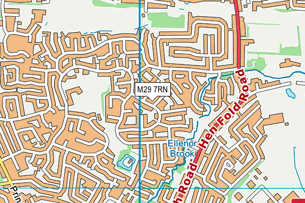 M29 7RN map - OS VectorMap District (Ordnance Survey)