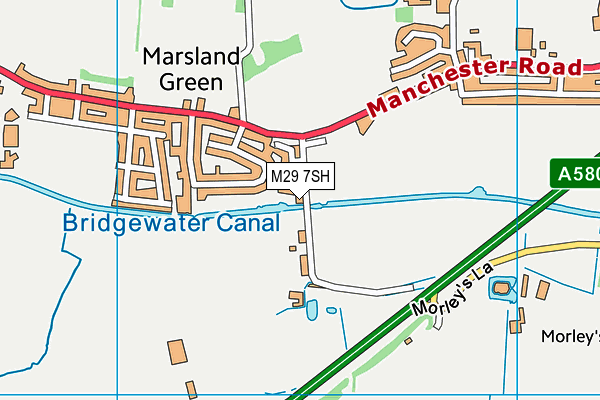 M29 7SH map - OS VectorMap District (Ordnance Survey)