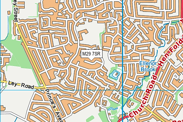 M29 7SR map - OS VectorMap District (Ordnance Survey)