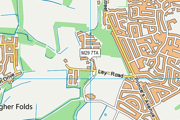 M29 7TA map - OS VectorMap District (Ordnance Survey)