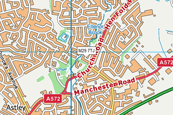 M29 7TJ map - OS VectorMap District (Ordnance Survey)