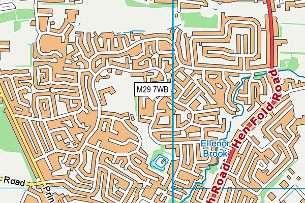 M29 7WB map - OS VectorMap District (Ordnance Survey)