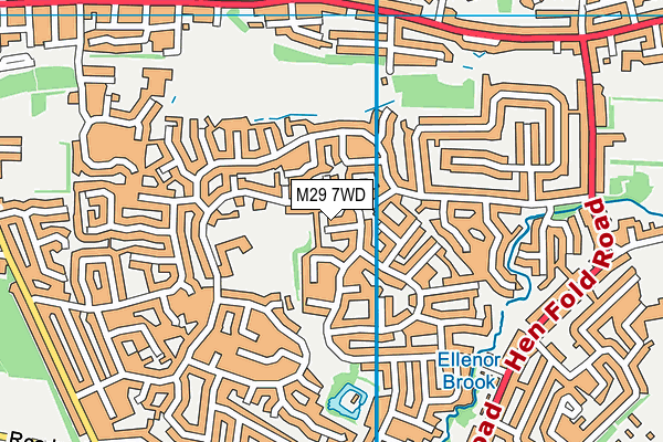 M29 7WD map - OS VectorMap District (Ordnance Survey)