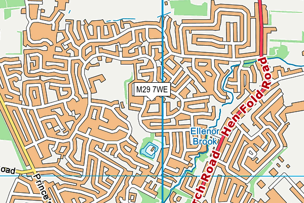 M29 7WE map - OS VectorMap District (Ordnance Survey)