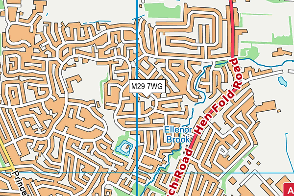 M29 7WG map - OS VectorMap District (Ordnance Survey)