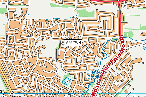 M29 7WH map - OS VectorMap District (Ordnance Survey)
