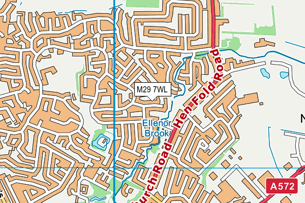 M29 7WL map - OS VectorMap District (Ordnance Survey)