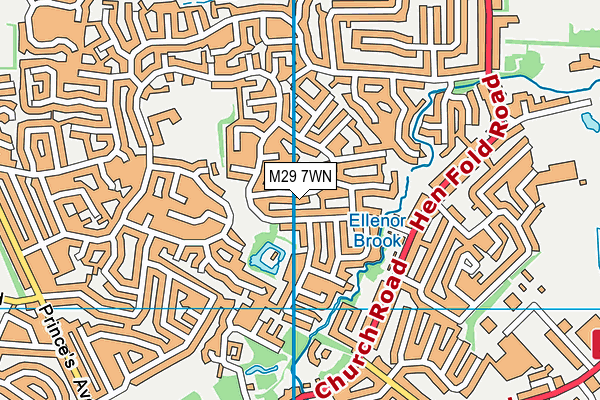 M29 7WN map - OS VectorMap District (Ordnance Survey)