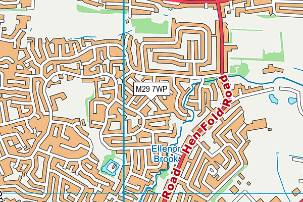 M29 7WP map - OS VectorMap District (Ordnance Survey)