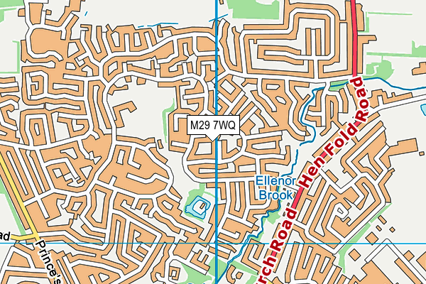 M29 7WQ map - OS VectorMap District (Ordnance Survey)