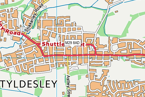 M29 8AD map - OS VectorMap District (Ordnance Survey)