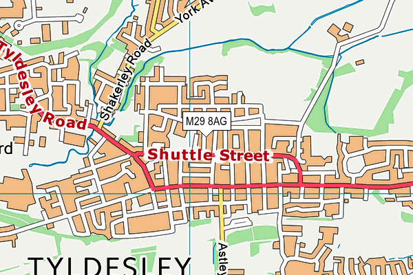 M29 8AG map - OS VectorMap District (Ordnance Survey)