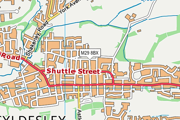 M29 8BX map - OS VectorMap District (Ordnance Survey)