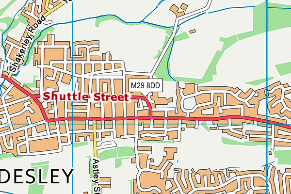 M29 8DD map - OS VectorMap District (Ordnance Survey)