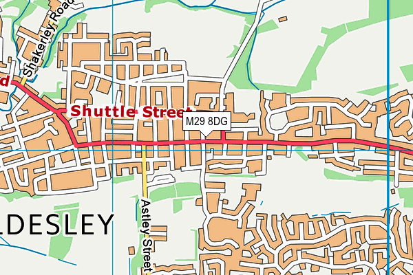 M29 8DG map - OS VectorMap District (Ordnance Survey)