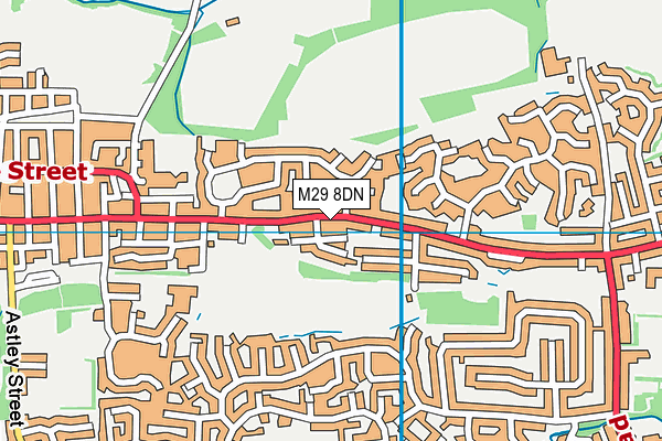 M29 8DN map - OS VectorMap District (Ordnance Survey)