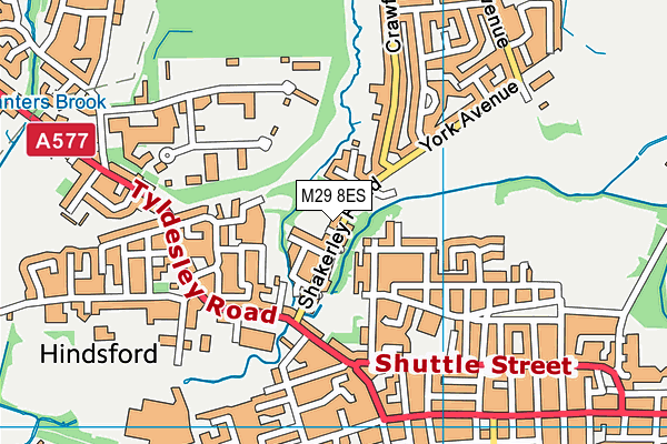 M29 8ES map - OS VectorMap District (Ordnance Survey)