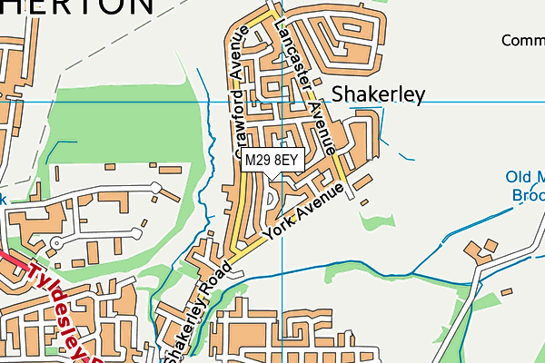 M29 8EY map - OS VectorMap District (Ordnance Survey)
