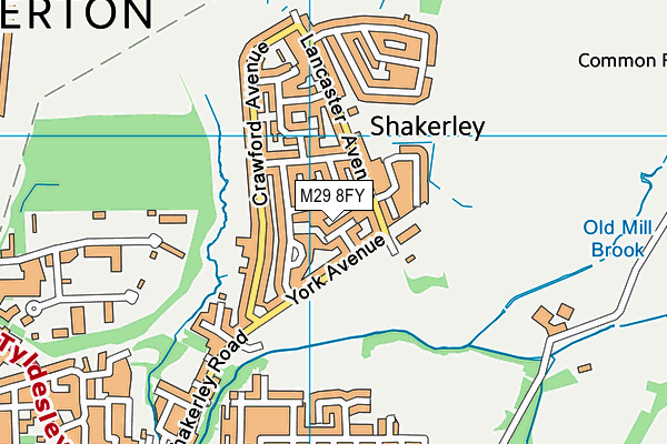 M29 8FY map - OS VectorMap District (Ordnance Survey)