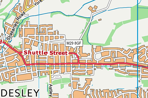 M29 8GF map - OS VectorMap District (Ordnance Survey)