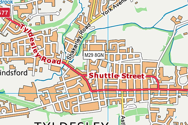 M29 8GN map - OS VectorMap District (Ordnance Survey)