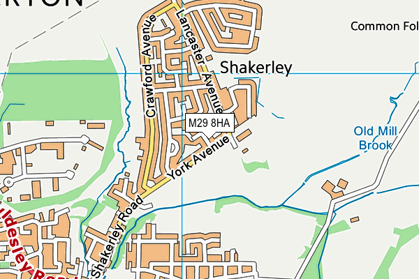 M29 8HA map - OS VectorMap District (Ordnance Survey)