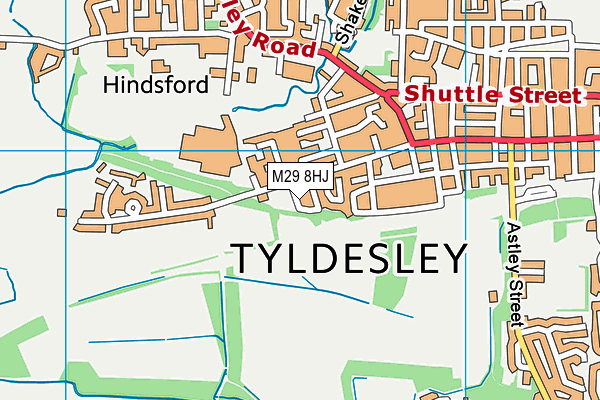 M29 8HJ map - OS VectorMap District (Ordnance Survey)